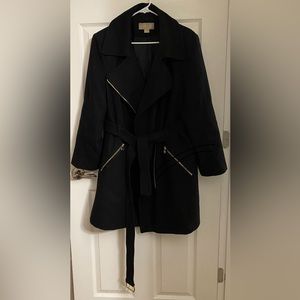 Michael Kors Women’s Plus Pea Coat Black - Used, Good Condition